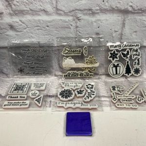 New Set of scrap booking/card making stamps and ink pad